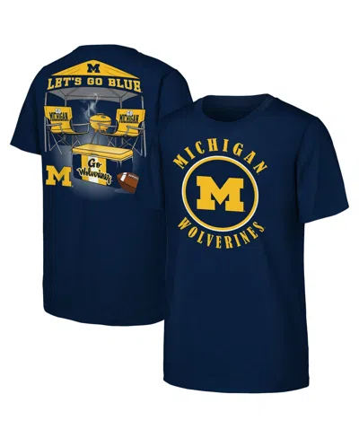Outerstuff Kids' Big Boys' And Girls' Navy Michigan Wolverines Tailgater Hometown T-shirt