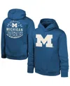 Outerstuff Big Boys And Girls Navy Michigan Wolverines Team Banner Fleece Pullover Hoodie In Navy