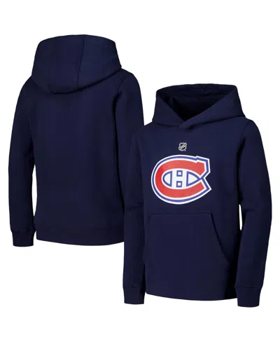 Outerstuff Kids' Big Boys And Girls Navy Montreal Canadiens Primary Logo Pullover Hoodie