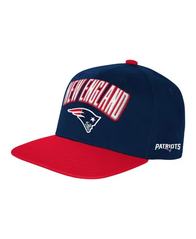 Outerstuff Kids' Big Boys And Girls Navy New England Patriots Essentials Adjustable Hat In Blue