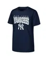 Outerstuff Big Boys And Girls Navy New York Yankees On The Block T-shirt In Navy