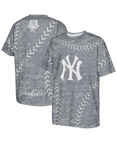 Outerstuff Kids' Big Boys And Girls Navy New York Yankees Slide Score Bold T-shirt