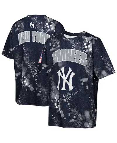 Outerstuff Kids' Big Boys And Girls Navy New York Yankees Y2 Tech Stadium Lights T-shirt In Blue