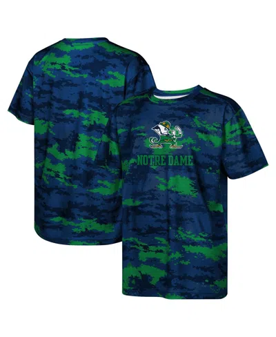 Outerstuff Kids' Big Boys And Girls Navy Notre Dame Fighting Irish Scrimmage Sublimated T-shirt In Blue