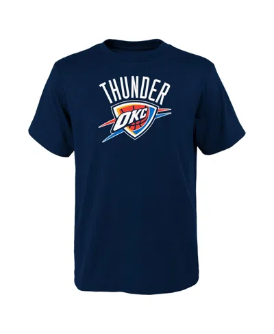 Outerstuff Kids' Big Boys' And Girls' Navy Oklahoma City Thunder Primary Logo T-shirt