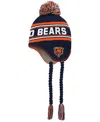 Outerstuff Big Boys And Girls Navy, Orange Chicago Bears Jacquard Tassel Knit Hat With Pom In Navy,orange