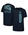 Outerstuff Big Boys And Girls Navy Seattle Kraken Atmosphere T-shirt In Blue