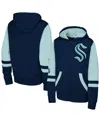 Outerstuff Big Boys And Girls Navy Seattle Kraken Face Off Full-zip Hoodie In Navy