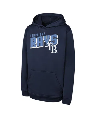 Outerstuff Kids' Big Boys And Girls Navy Tampa Bay Rays Cyber Punk Pullover Hoodie