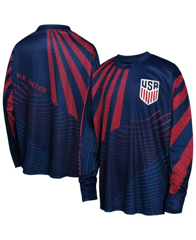 Outerstuff Kids' Big Boys And Girls Navy Usmnt Nifty Netminder Long Sleeve T-shirt