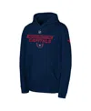 Outerstuff Big Boys And Girls Navy Washington Capitals Authentic Pro Wordmark Fleece Pullover Hoodie In Blue