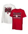 Outerstuff Big Boys And Girls Nc State Wolfpack In The Mix T-shirt Combo Set In Red