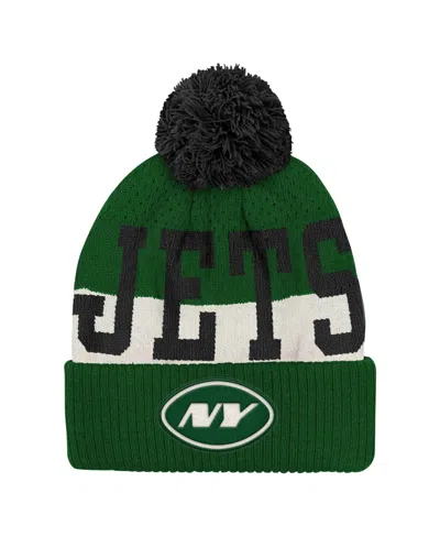 Outerstuff Kids' Big Boys And Girls New York Jets Modern Fan Cuffed Pom Knit Hat In Green