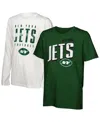 Outerstuff Big Boys And Girls New York Jets The Mix Combo T-shirt Set In Green
