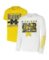 Outerstuff Youth Michigan Wolverines In The Mix T-shirt Combo Set In Maize