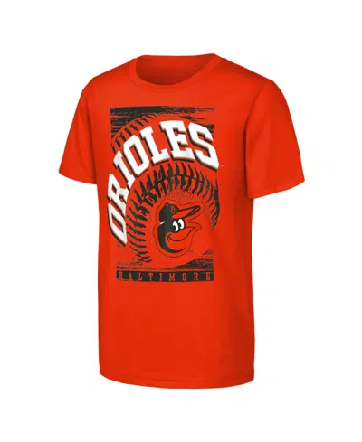 Outerstuff Kids' Big Boys And Girls Orange Baltimore Orioles Speed Pitch T-shirt In Red