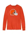 Outerstuff Big Boys And Girls Orange Cleveland Browns Primary Logo Long Sleeve T-shirt In Orange
