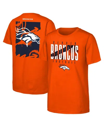 Outerstuff Kids' Big Boys And Girls Orange Denver Broncos Posterize T-shirt