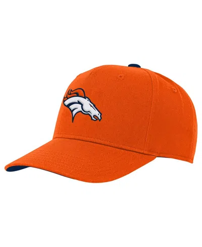 Outerstuff Kids' Big Boys And Girls Orange Denver Broncos Team Pre-curved Adjustable Hat