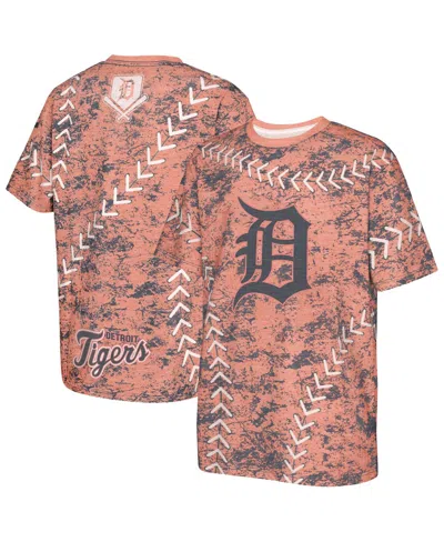 Outerstuff Kids' Big Boys And Girls Orange Detroit Tigers Slide Score Bold T-shirt