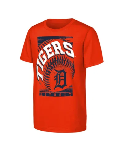Outerstuff Kids' Big Boys And Girls Orange Detroit Tigers Speed Pitch T-shirt In Red