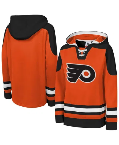 Outerstuff Kids' Big Boys And Girls Orange Philadelphia Flyers Must Have Home V-neck Pullover Hoodie