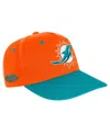Outerstuff Big Boys And Girls Orange/aqua Miami Dolphins Pro-sport Precurved Structured Adjustable Hat In Orange,aqua