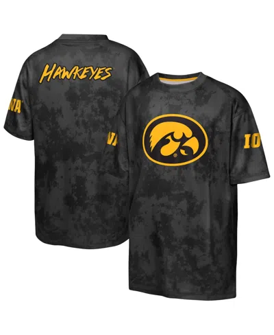 Outerstuff Kids' Big Boys And Girls  Black Iowa Hawkeyes Off-side Sublimated T-shirt