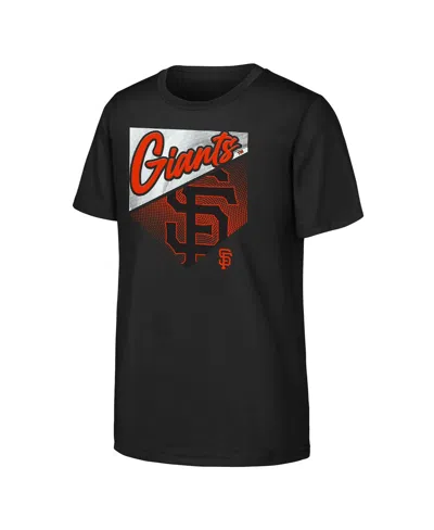 Outerstuff Kids' Big Boys And Girls  Black San Francisco Giants Prime Plate T-shirt In Multi