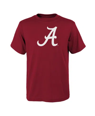 Outerstuff Kids' Big Boys And Girls  Crimson Alabama Crimson Tide Primary Logo T-shirt In Brown