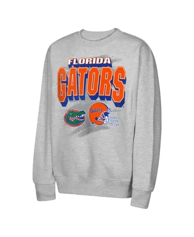Outerstuff Kids' Big Boys And Girls  Heather Gray Florida Gators Wild Card Fleece Sweatshirt