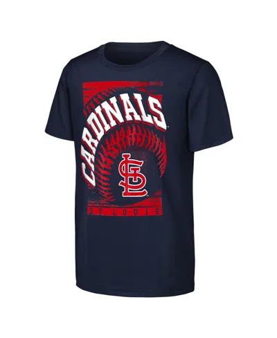 Outerstuff Kids' Big Boys And Girls  Navy St. Louis Cardinals Speed Pitch T-shirt In Blue