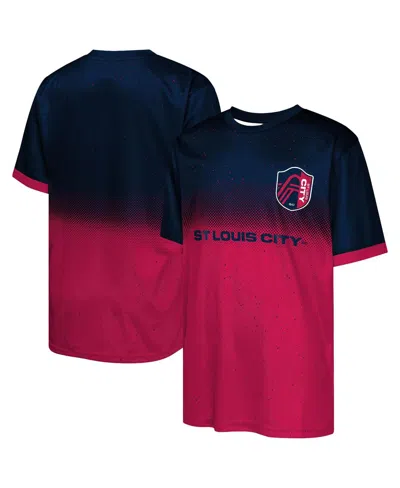 Outerstuff Kids' Big Boys And Girls  Navy St. Louis City Sc Stalwart Defender T-shirt