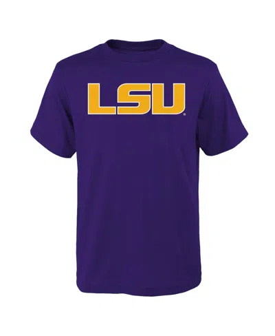 Outerstuff Kids' Big Boys And Girls  Purple Lsu Tigers Primary Logo T-shirt