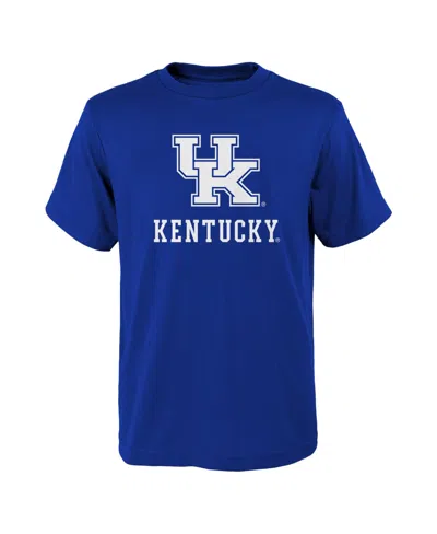 Outerstuff Kids' Big Boys And Girls  Royal Kentucky Wildcats Primary Logo T-shirt In Multi