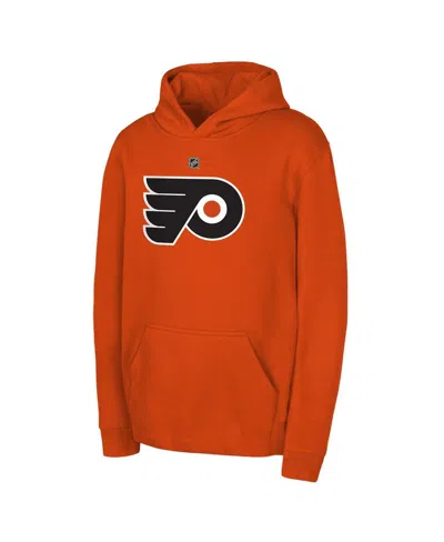Outerstuff Kids' Big Boys And Girls Â Orange Philadelphia Flyers Primary Logo Pullover Hoodie In Multi