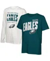 Outerstuff Big Boys And Girls Philadelphia Eagles The Mix Combo T-shirt Set In Green
