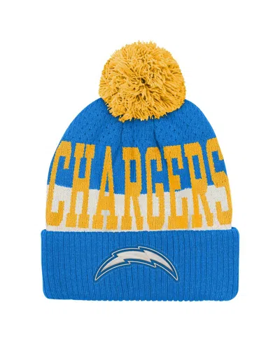 Outerstuff Babies' Big Boys And Girls Powder Blue Los Angeles Chargers Modern Fan Cuffed Knit With Pom Hat