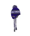 Outerstuff Big Boys And Girls Purple Baltimore Ravens Jacquard Tassel With Pom Knit Hat In Blue