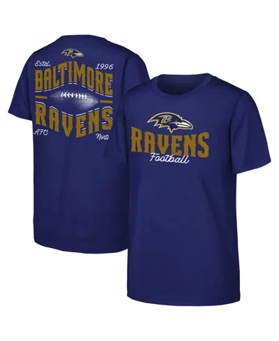 Outerstuff Kids' Big Boys' And Girls' Purple Baltimore Ravens Top Pick T-shirt