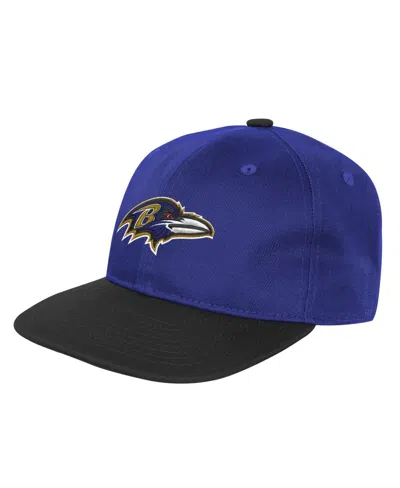Outerstuff Kids' Big Boys And Girls Purple Baltimore Ravens True Retro Adjustable Hat In Blue