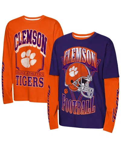 Outerstuff Kids' Big Boys' And Girls' Purple Clemson Tigers Combo T-shirt Set