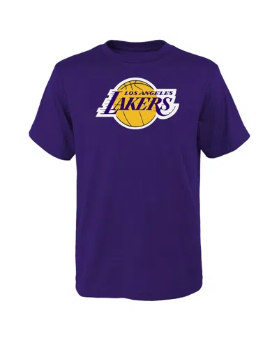 Outerstuff Kids' Big Boys' And Girls' Purple Los Angeles Lakers Primary Logo T-shirt