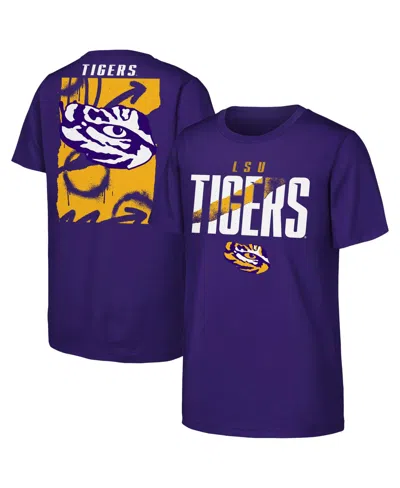 Outerstuff Kids' Big Boys' And Girls' Purple Lsu Tigers Cut Through T-shirt