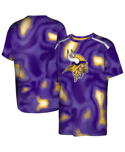 Outerstuff Kids' Big Boys And Girls Purple Minnesota Vikings End Zone Dri-tek T-shirt In Multi
