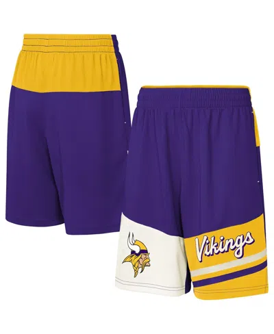 Outerstuff Kids' Big Boys And Girls Purple Minnesota Vikings Fandemonium Mesh Shorts In Blue