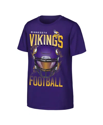 Outerstuff Kids' Big Boys And Girls Purple Minnesota Vikings Full Gear T-shirt