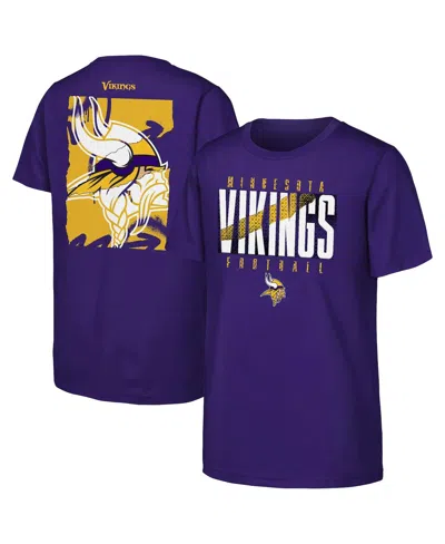 Outerstuff Kids' Big Boys And Girls Purple Minnesota Vikings Posterize T-shirt