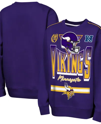 Outerstuff Big Boys' And Girls' Purple Minnesota Vikings Run Fleece Sweatshirt