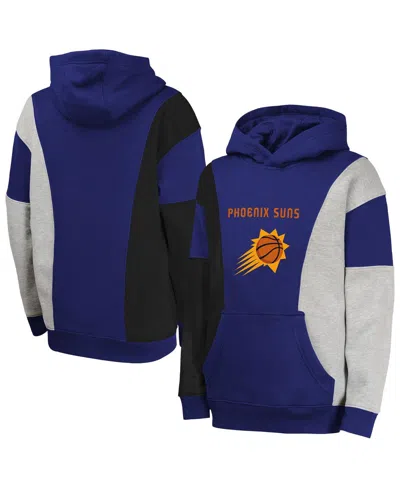 Outerstuff Kids' Big Boys And Girls Purple Phoenix Suns Ace In The Hole Pullover Hoodie In Blue
